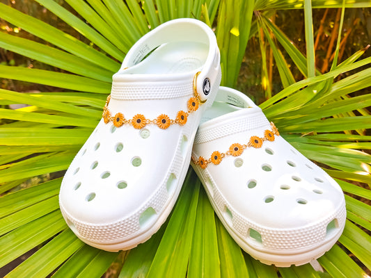 Sonnenblumen Clog-Ketten 2er-Set