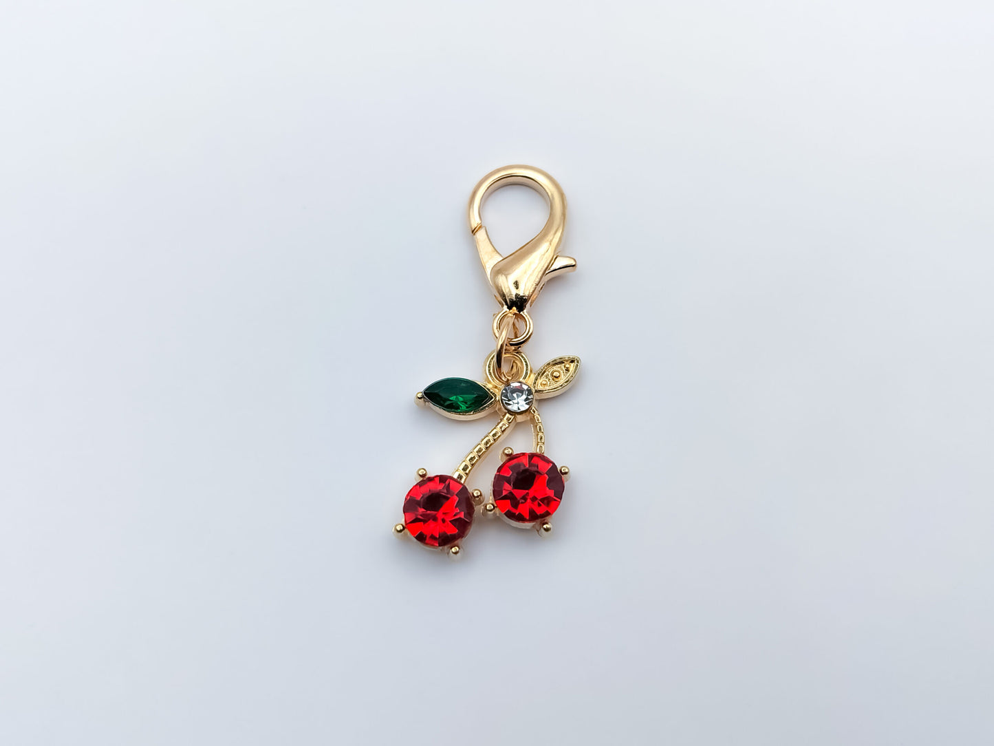 Gold Cherry Shoe Charms