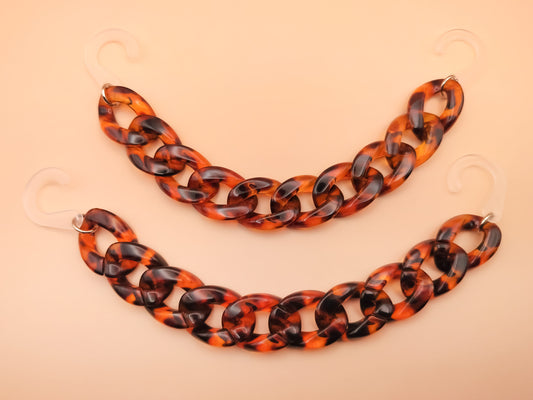 Leopard Print Clog Chains 2pc Set