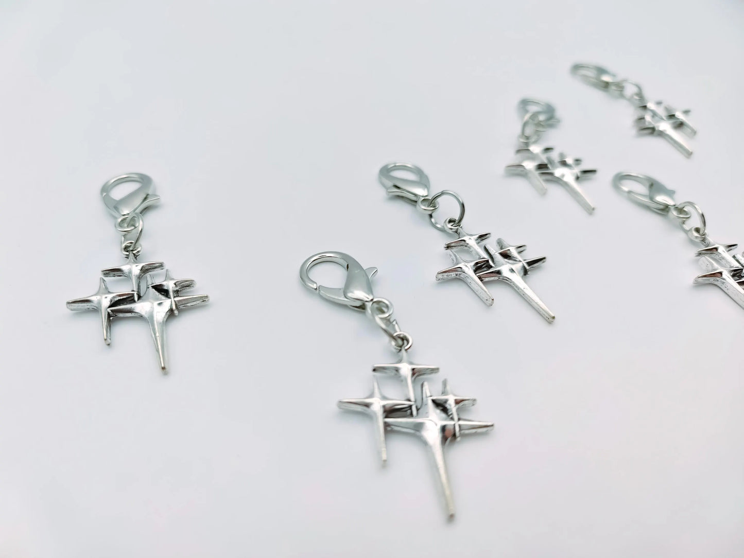 Silver Star Shoe Charms