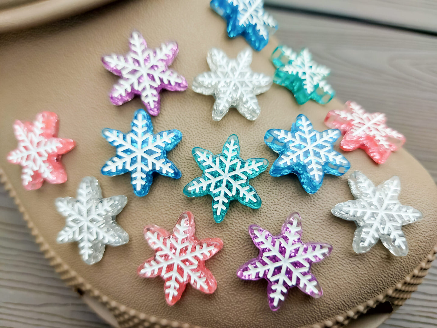 Winter Snowflakes Clog Charms