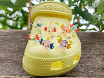 Luminous Axolotl Clog Charms