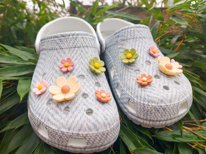 Fall Flowers Clog Charm 10pc Set