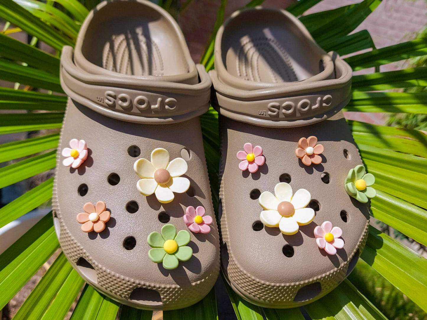 Fall Flowers Clog Charm 10pc Set
