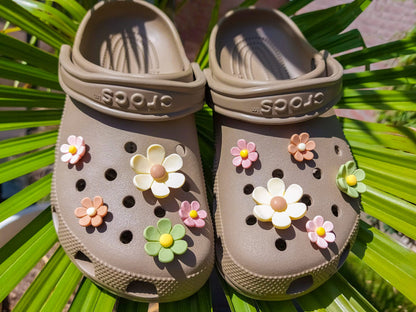 Fall Flowers Clog Charm 10pc Set