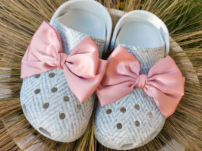 Satin Bow Clog Charms Set