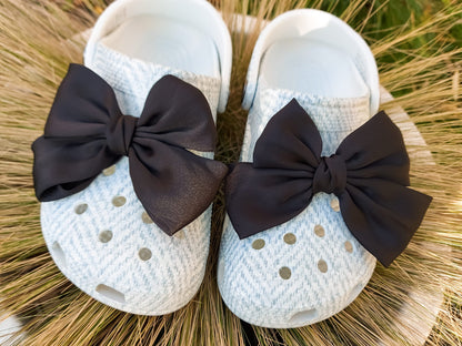 Satin Bow Clog Charms Set