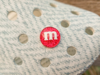 Glitter M&M Candy Clog Charms