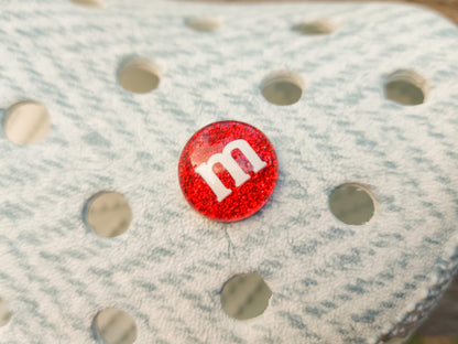 Glitter M&M Candy Clog Charms