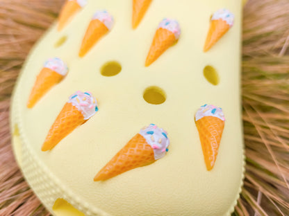 Ice Cream Cone Clog Charms