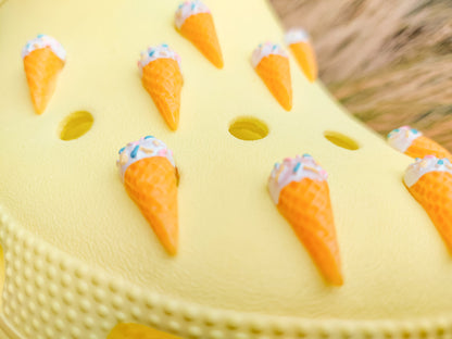 Ice Cream Cone Clog Charms