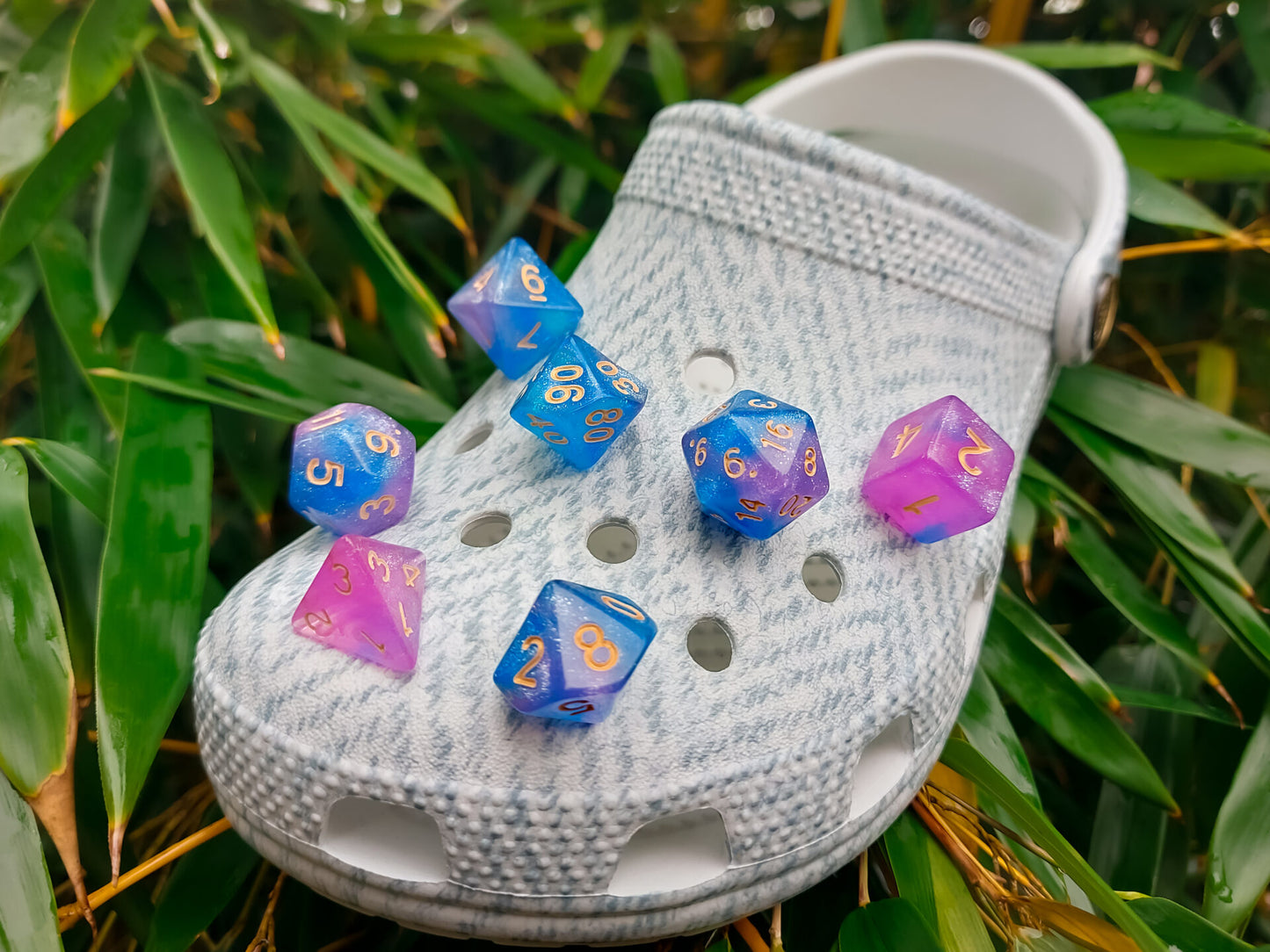 D&D Dice Clog Charm 7pc Set