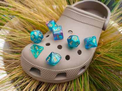D&D Dice Clog Charm 7pc Set