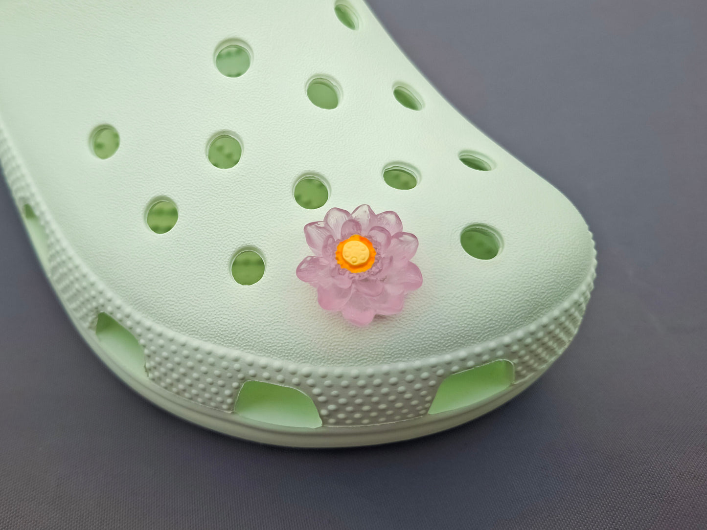 Luminous Lotus Flower Clog Charms