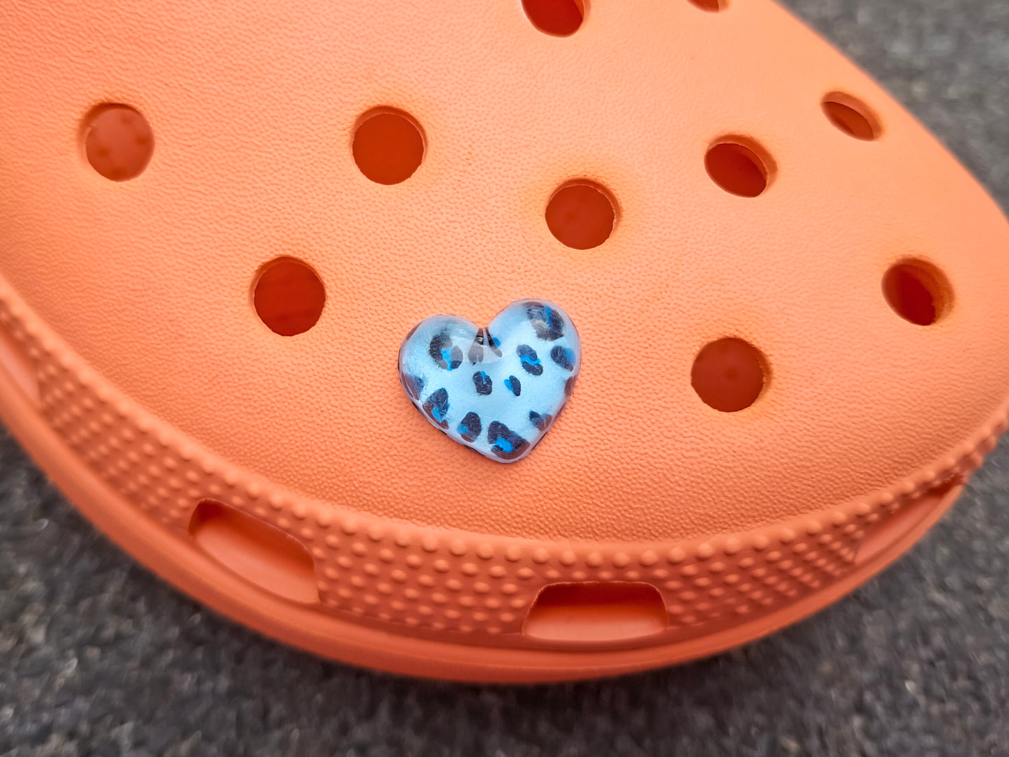 Leopard Heart Clog Charms