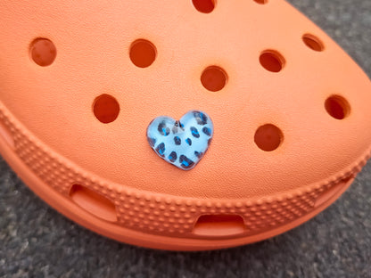 Leopard Heart Clog Charms