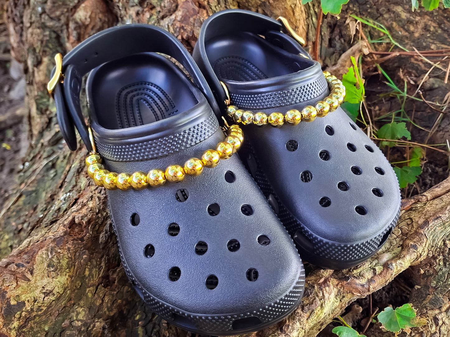 Metallic Pearl Clog Chains 2pc Set