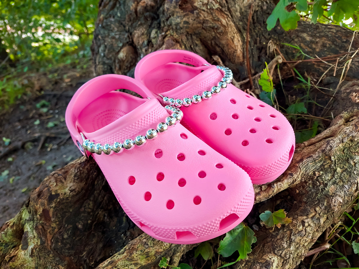Metallic Pearl Clog Chains 2pc Set