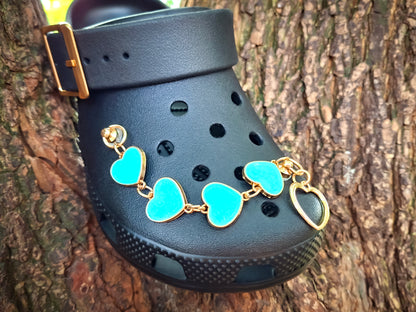Goldene Herz-Clog-Kettenanhänger