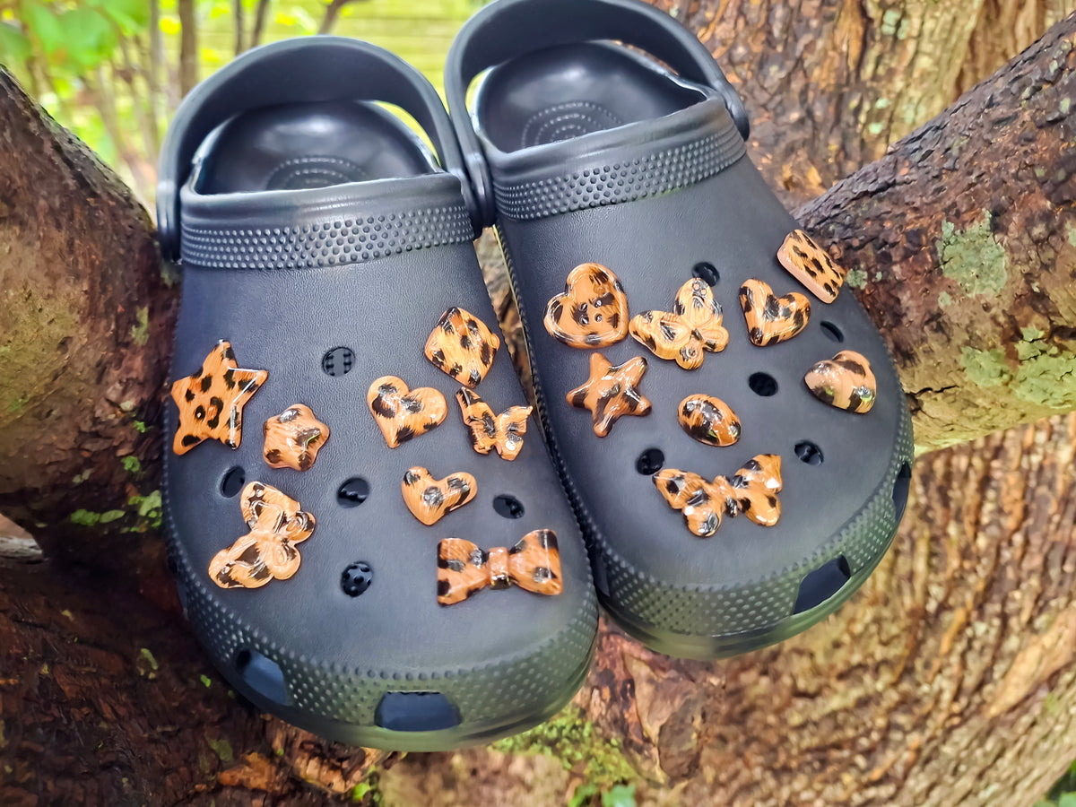 Leopard Print Clog Charm 16pc Set