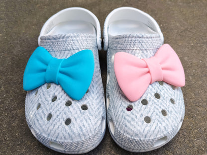 Glitter Bow Clog Charms