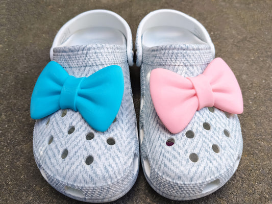 Glitter Bow Clog Charms