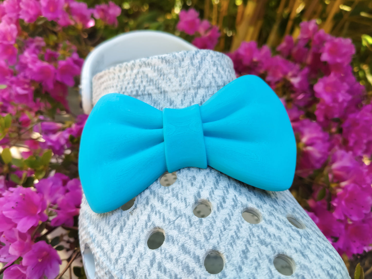 Glitter Bow Clog Charms