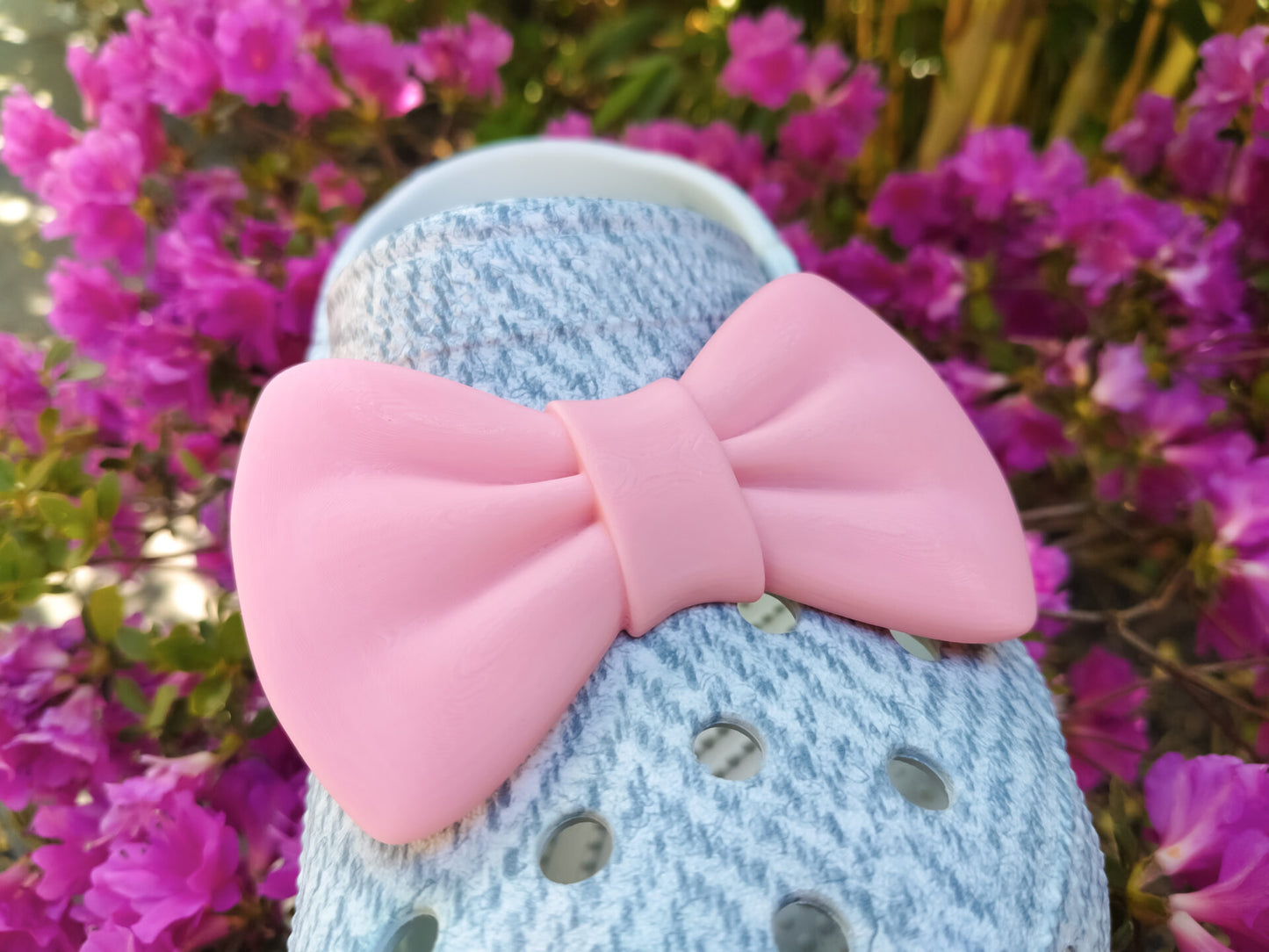 Glitter Bow Clog Charms