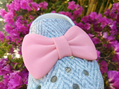Glitter Bow Clog Charms