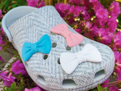Glitter Mini Bow Clog Charms