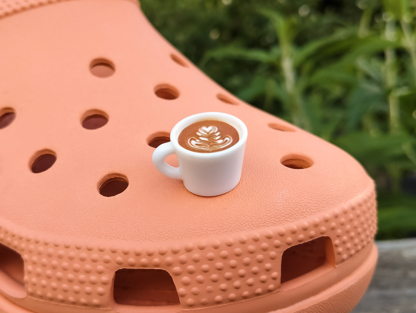 Coffee Cup Clog Charms
