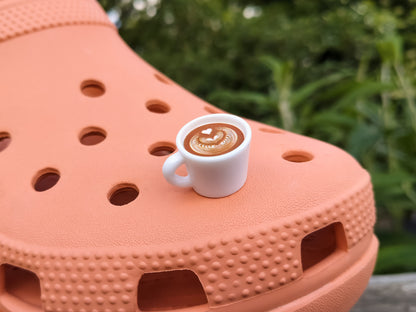 Coffee Cup Clog Charms