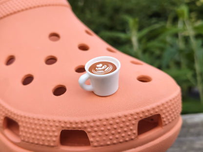 Coffee Cup Clog Charms