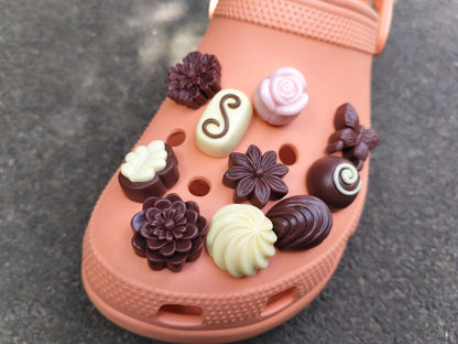 Chocolate Bonbon Clog Charms