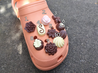 Chocolate Bonbon Clog Charms