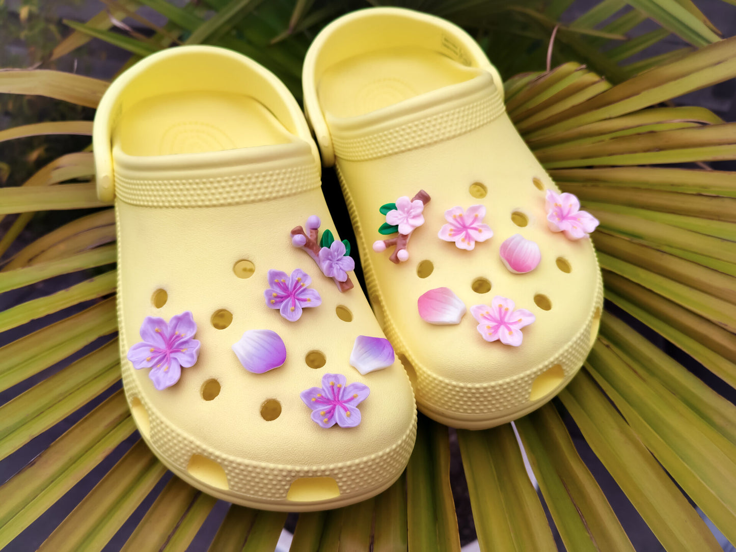 Cherry Blossom Clog Charm 12pc Set