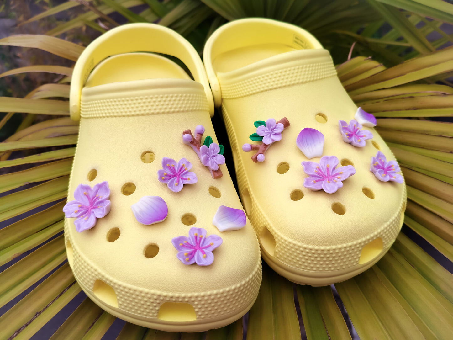 Cherry Blossom Clog Charm 12pc Set