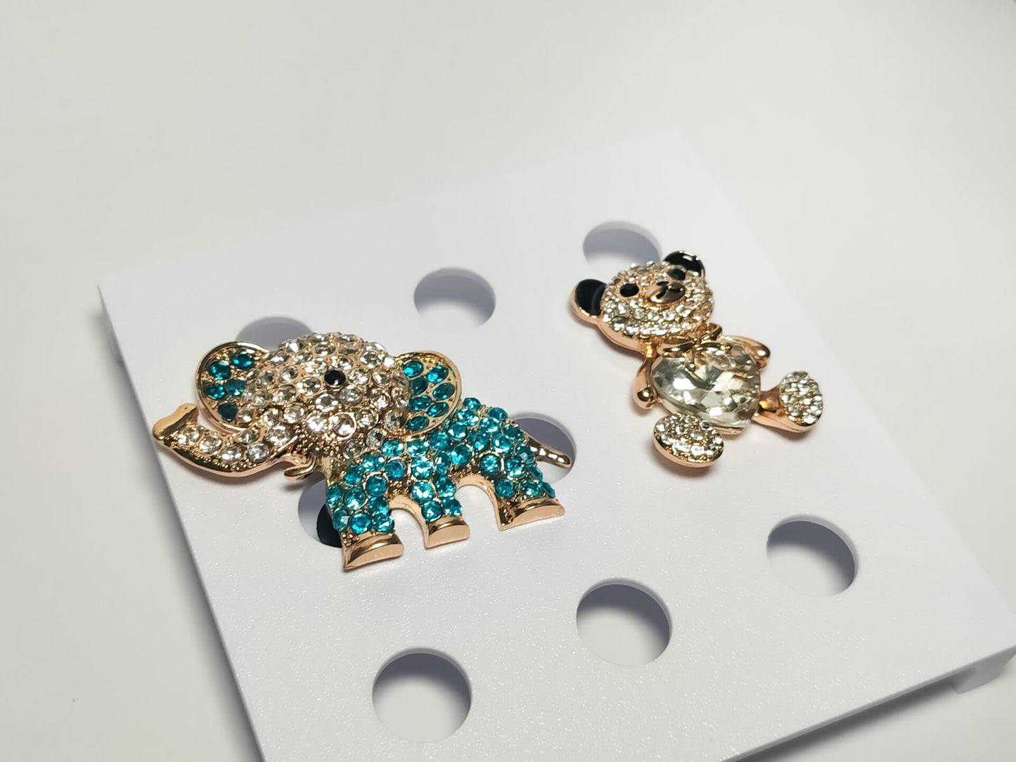 Cute Elephant & Bear Clog Charms