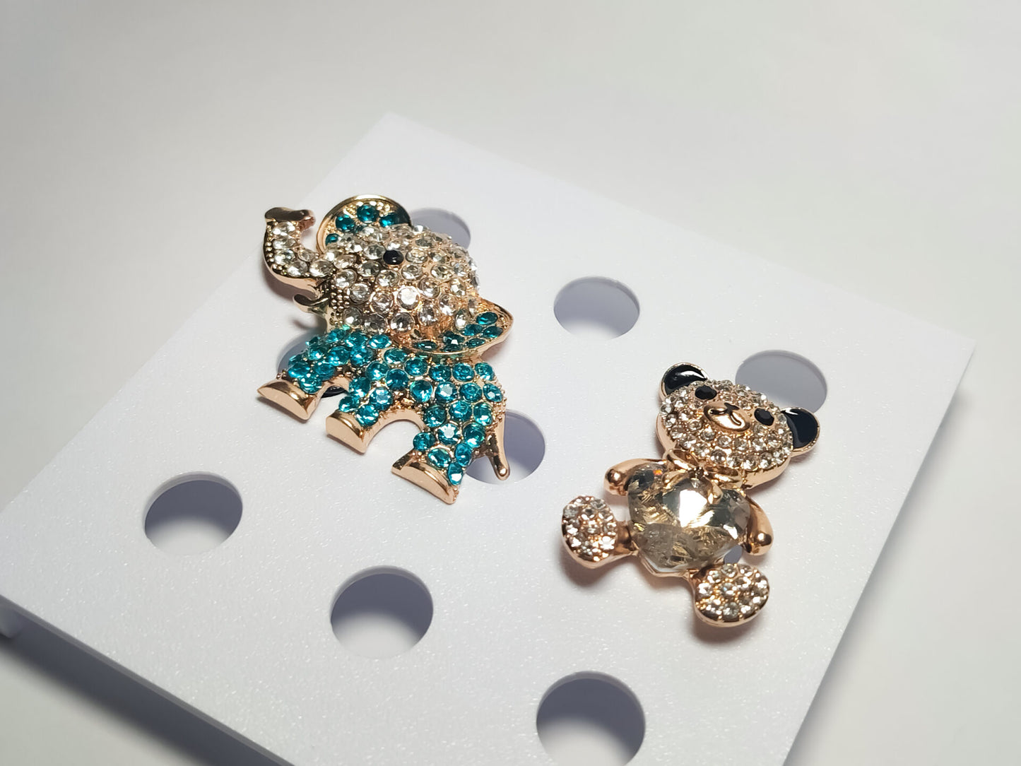 Cute Elephant & Bear Clog Charms
