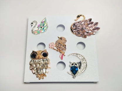 Crystal Bird Clog Charms