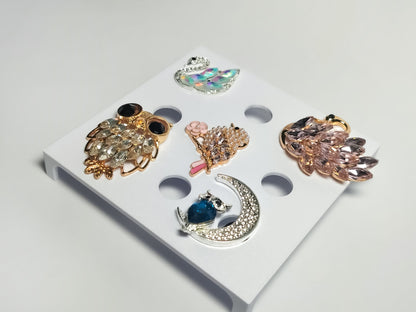 Crystal Bird Clog Charms