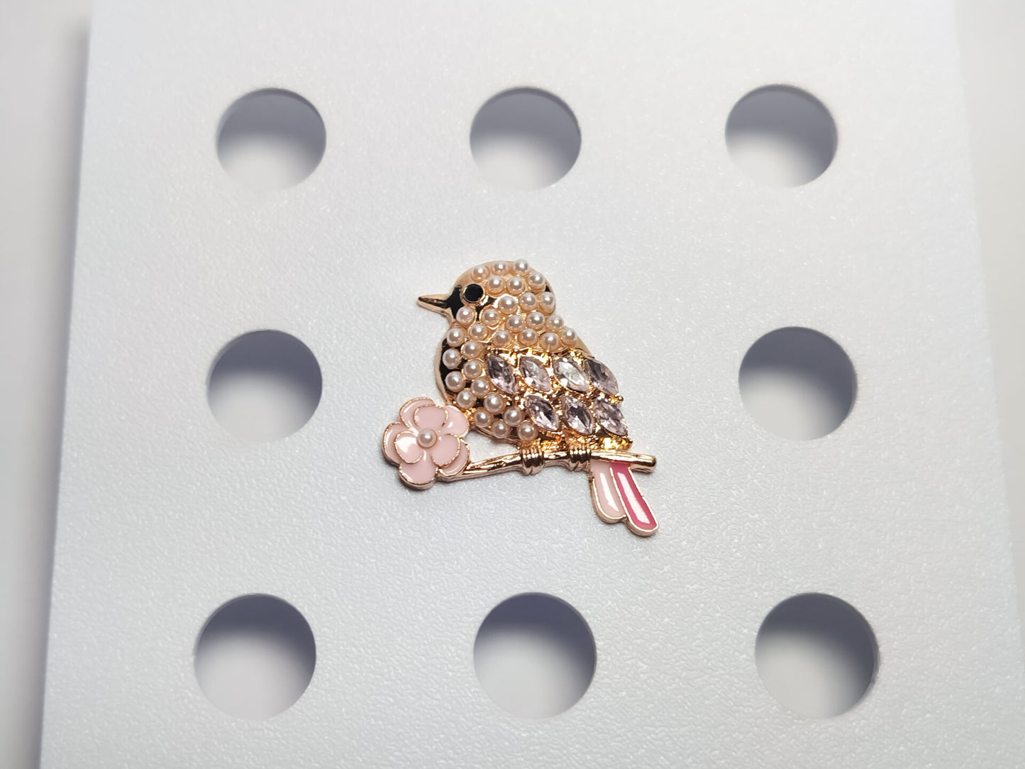 Crystal Bird Clog Charms