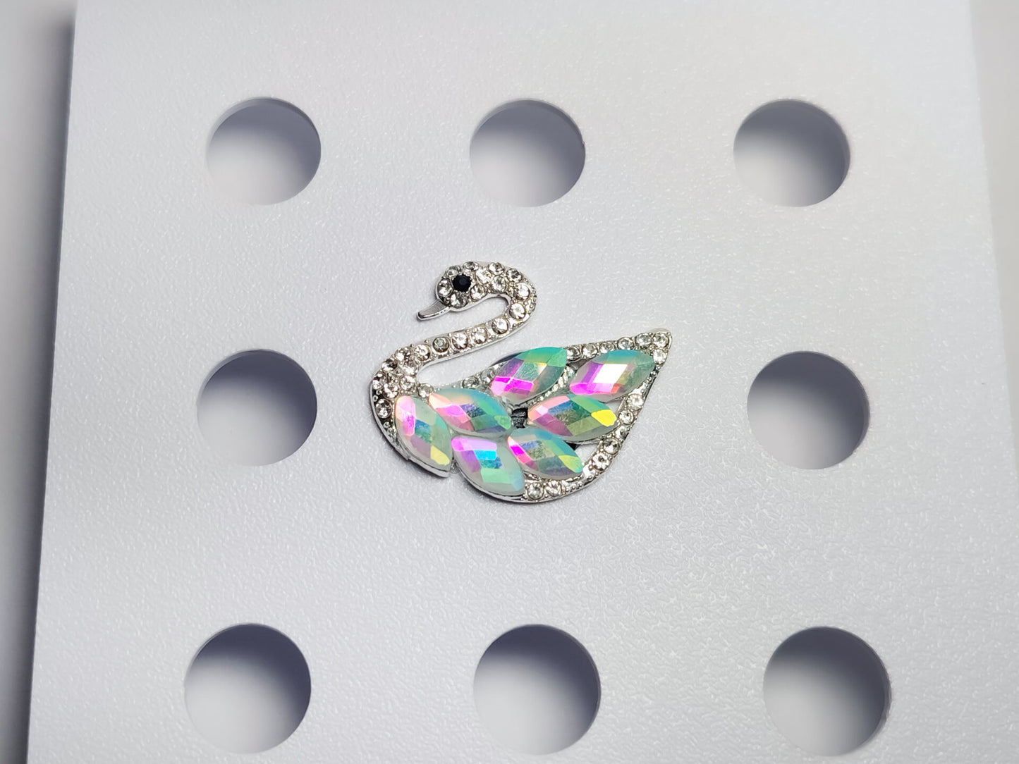 Crystal Bird Clog Charms