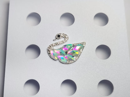 Crystal Bird Clog Charms