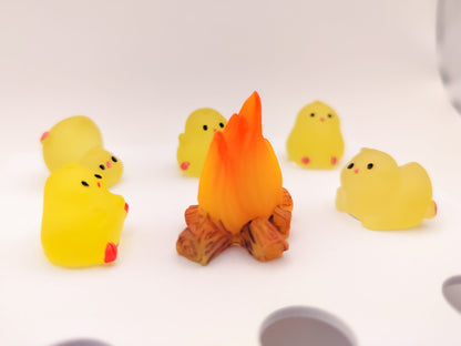Chickens By The Fire Clog Charms 6pc Set