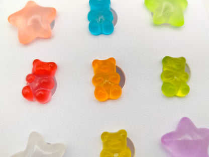 Gummy Bears & Stars Clog Charms 14pc Set