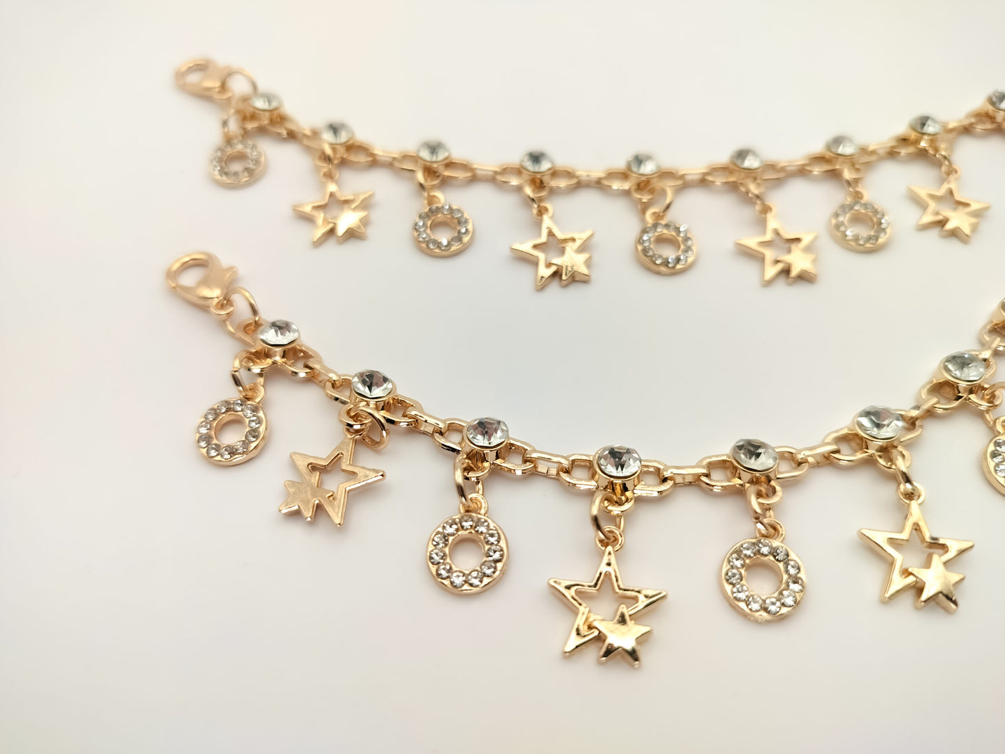 Gold Star Shoe Chains 2pc Set