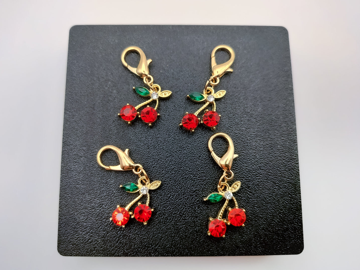 Gold Cherry Shoe Charms