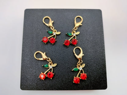 Gold Cherry Shoe Charms