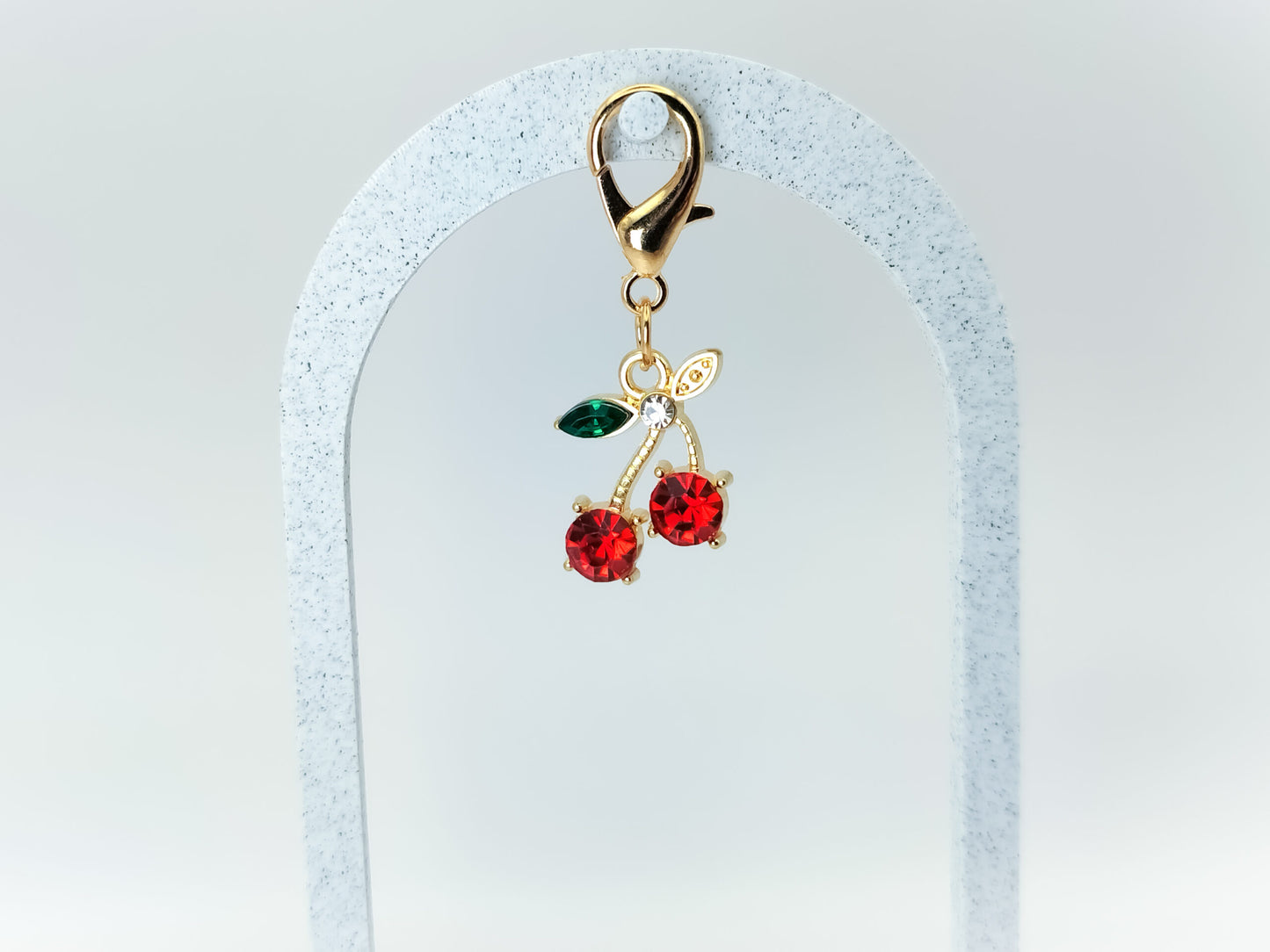 Gold Cherry Shoe Charms